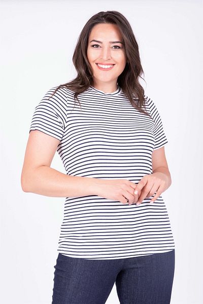 MYLİNE Crew Neck Basic T-Shirt