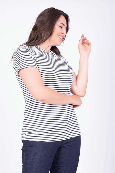 MYLİNE Crew Neck Basic T-Shirt