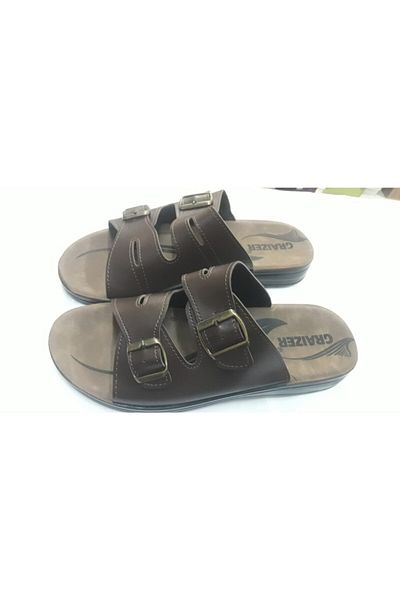 Graizer Men's Black Slippers Large Size 45 46 47