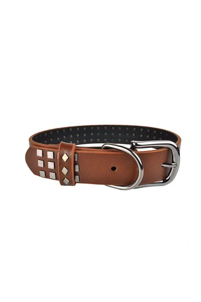 Bestie Merlin Large Size Leather Dog Collar 55cm