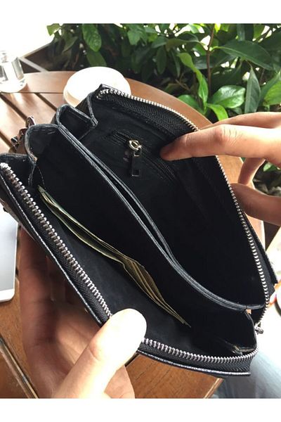 DERKON Unisex Genuine Leather Handbag