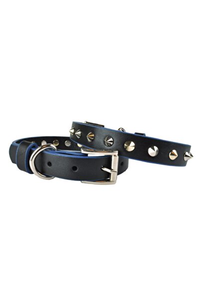 Bestie Pyramid Orta Boy Deri Köpek Tasması 45cm