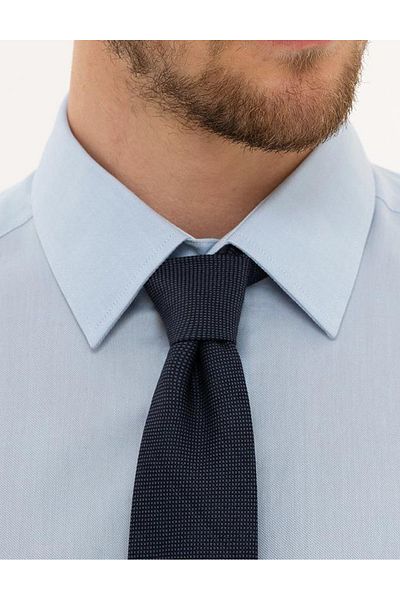 TANİŞ GİYİM Ανδρικό πουκάμισο Slim Fit Απλό Ανοιχτό Μπλε