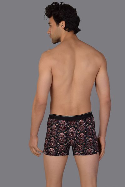 COTBOXER Ανδρικό μπόξερ με μοτίβο σάλι με μαύρο μοτίβο