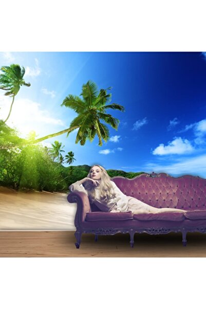 Pluswall Tropikal Deniz Manzaralı Poster Duvar Kağıdı 70x105 Cm.