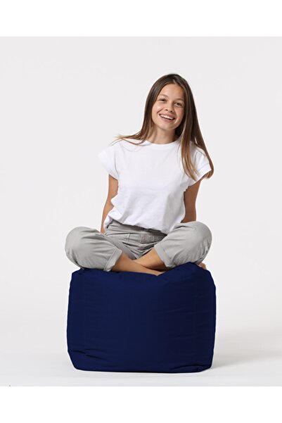 EARMUT Kare Puf Oxford Lacivert