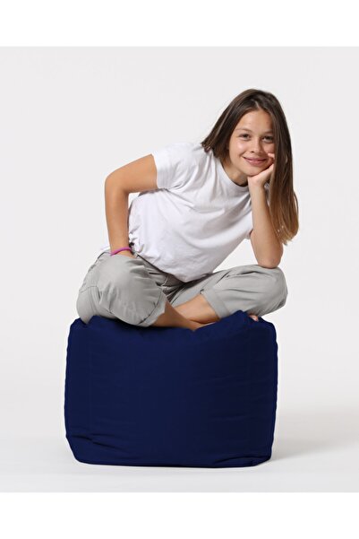 EARMUT Kare Puf Oxford Lacivert