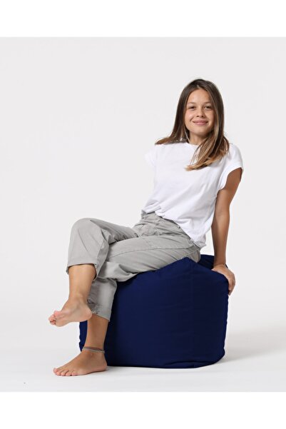 EARMUT Kare Puf Oxford Lacivert