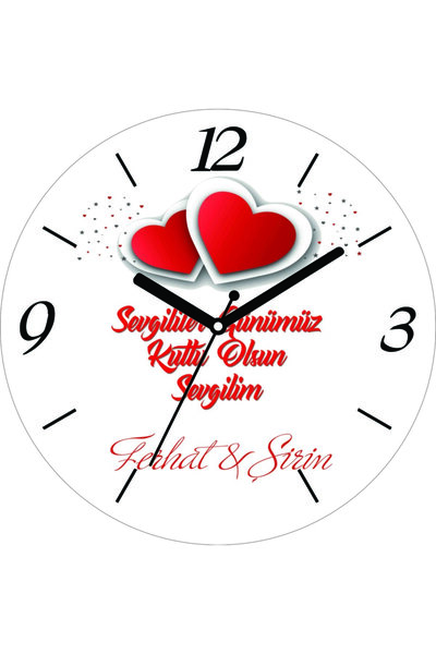 ART HEDİYE Ceas de perete din sticlă reală cu bombițe Minnoș pentru noi pe 14...