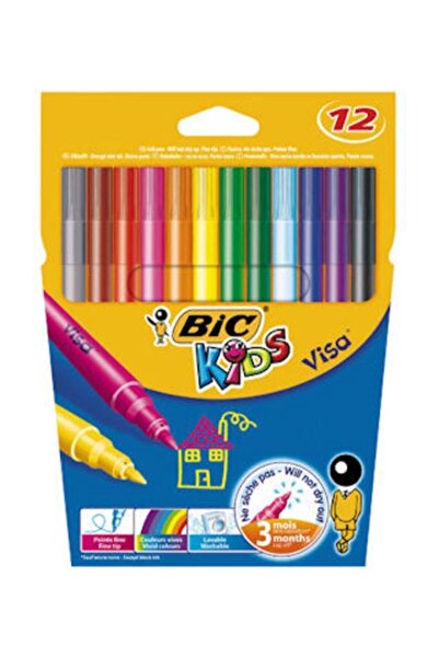 Bic Kids Visa Keçeli Boya Kalemi 12 Renk