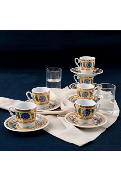 Güral Porselen Güral Sedef Turkish Coffee Set