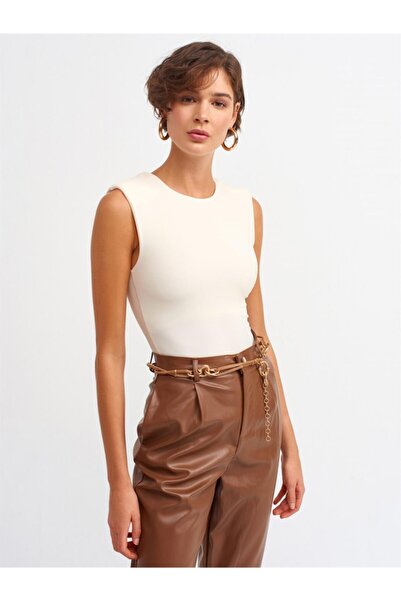 moneta boutique Women's Pink Shoulder Detailed Bodysuit