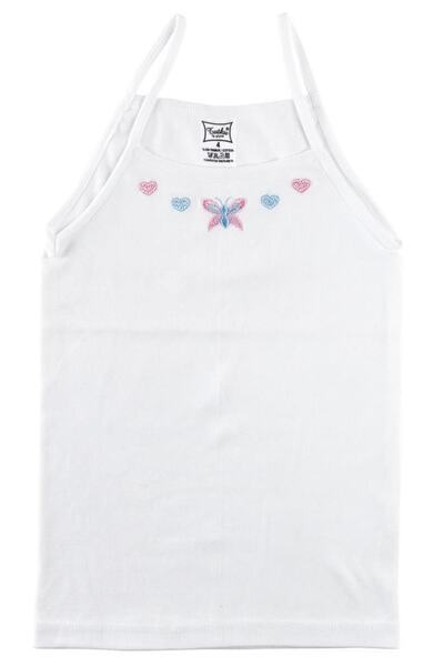 Tutku Strappy Ribbed Girl's Undershirt 8 Pack