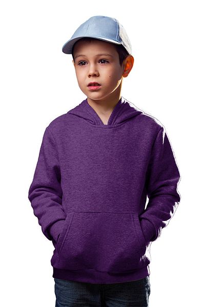 ACR Giyim Tekstil Forma Baskı Hanorac cu glugă unisex pentru copii violet fără imprimeu