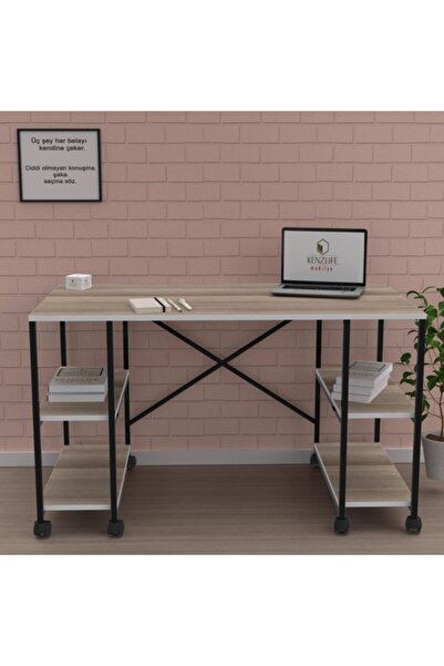 Kenzlife ofis masası miyako 075*170*40 crdsyh tekerlekli bilgisayar çalışma büro