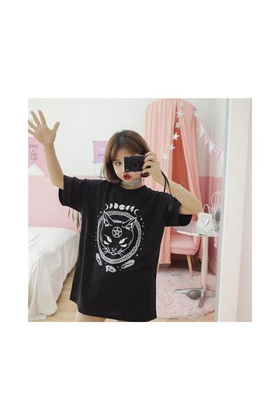 Köstebek Tricou unisex Pentagram Cat
