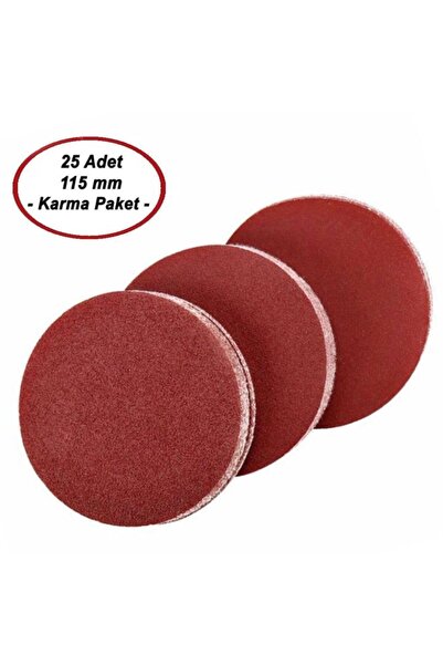 Genel Markalar 115 Mm Yedek Cırt Zımpara Karma Paket (25 Adet)