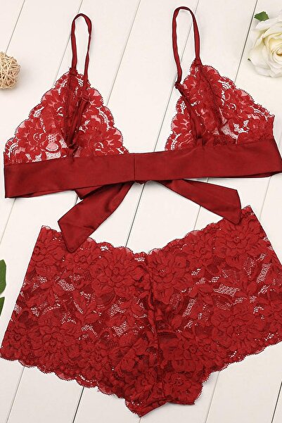 Imoda Kadın Kurdelalı Dantel Sütyen Takımı