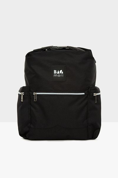 Bagmori Women's Black Backpack with Belt Holder Pocket M000005577