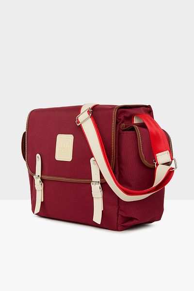 Bagmori Women's Burgundy Strap Detailed Covered Mother Baby Bag M000005537
