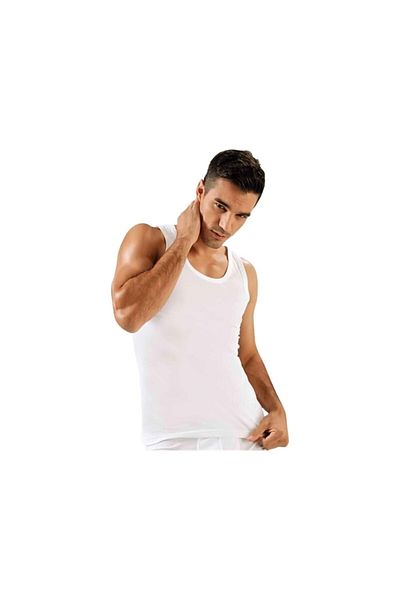 Tutku Tricou alb din bumbac pieptănat pentru bărbați, pachet de 3