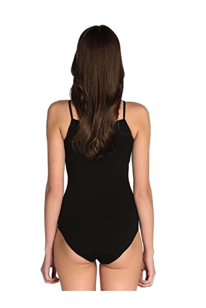 Tutku Body cu snap cu cârlig din Lycra cu curele de frânghie, pachet de 6, negru