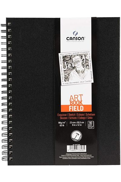 Canson Field Drawing Notebook Spiral 96g 90 sheets 23x30,5cm