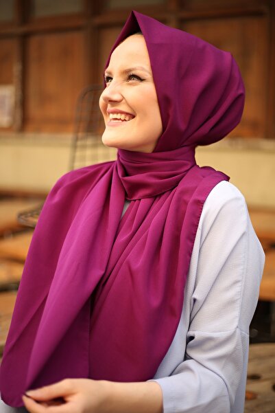 Stella Women's Purple Medina Silk Shawl 75x200 cm Magenta