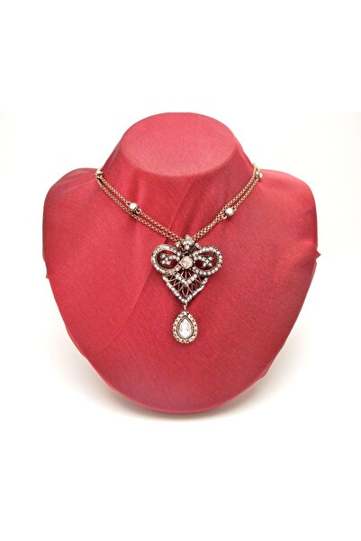 Aşina Gümüş Yeni Yıl Hediyesi Kadın Elmas Montür Taşlı Damla Gerdanlık Kolye