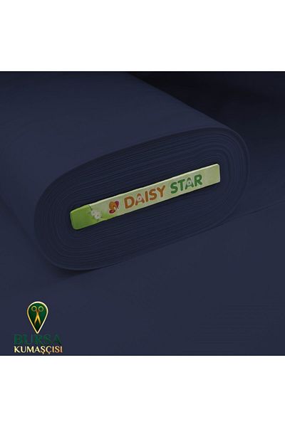 Bursa Kumaşçısı Λινό ύφασμα πάπιας μονόχρωμα Navy Blue