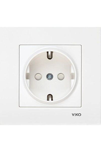 VİKO Karre Grounded Child Proof Socket - White
