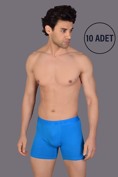 COTBOXER Ανδρικά μποξεράκια Turquoise - Συσκευασία 10, βαμβακερά και λύκρα