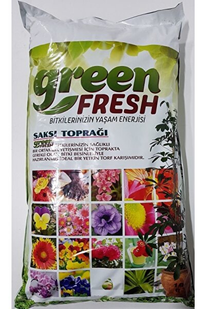 green fresh Saksı Toprağı 10 lt Çiçek Toprağı Torf Toprak Perlitli Torf