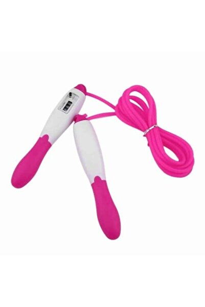deniz sport Pembe Dijital Sayaçlı Silikonlu Atlama İpi