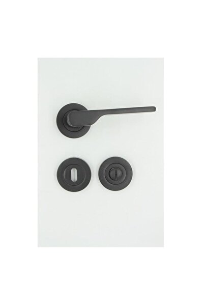 Sese Veroni Model Rozetli Siyah Wc Kapı Kolu 200-94ro-02wc