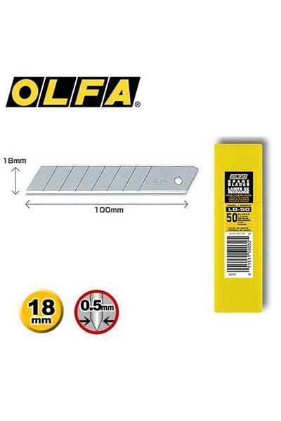 Olfa Lb-50 Wide Utility Knife Refill 50 Pieces Tube