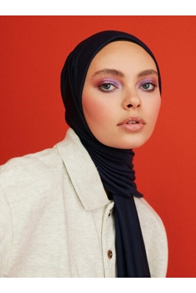 Aslı Gold Синій трикотажний шарф