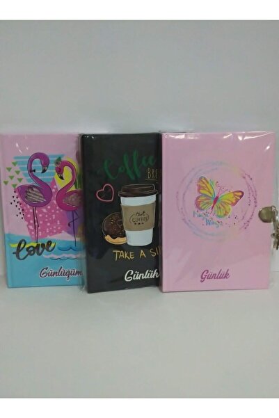 ÇINAR DEFTER Uni Note sert kapak kilitli günlük