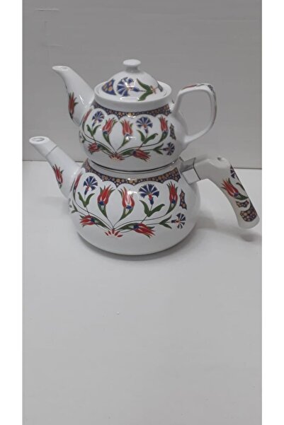 Sultan Çini -çini El Emeği Desenli Çaydanlık