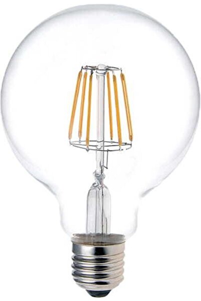 Heka G95 Filament Tip Rustik Şeffaf Cam Ampul 6 W Led Ampul - Beyaz Işık Erd-46