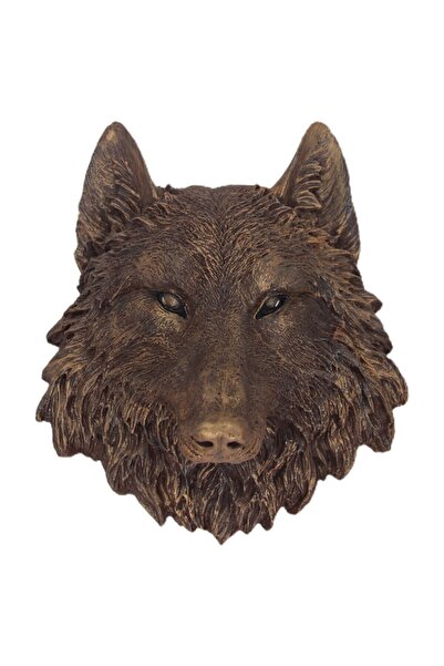 BIBLO Dekoratif Kurt Başı Büst Heykel Biblo 30x20cm