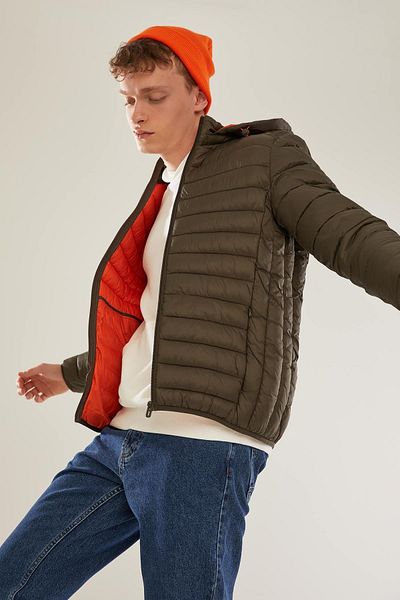 DeFacto Συνθετικό παλτό με κουκούλα Slim Fit