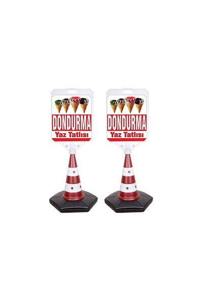 Burada Medikal ve Reklam جسر إرشادي للإعلان عن الآيس كريم 2 قطعة بلاستيك