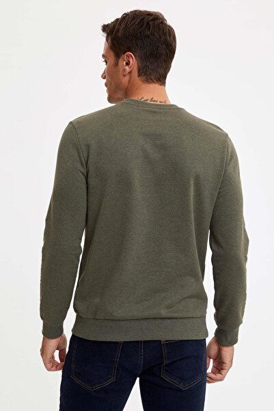 DeFacto Regular Fit Bisiklet Yaka Basic Pamuklu Sweatshirt
