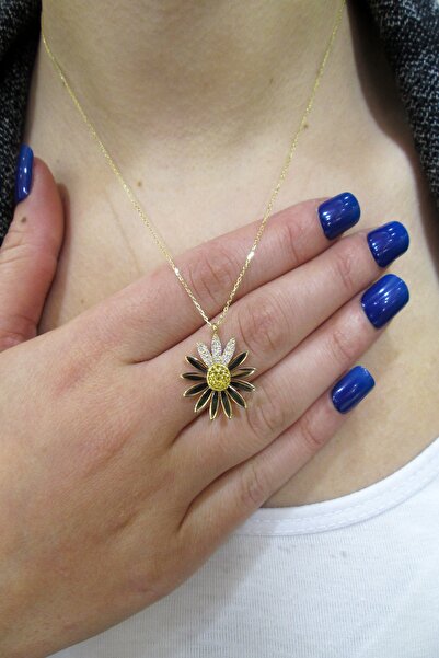 ŞAMLI ERDOĞAN 14 Ayar Altın Papatya Kolye