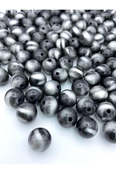 Hedef Bijuteri 14mm نموذج عين النمر الرمادي حبة بلاستيكية، حقيبة صنع حبة (100...