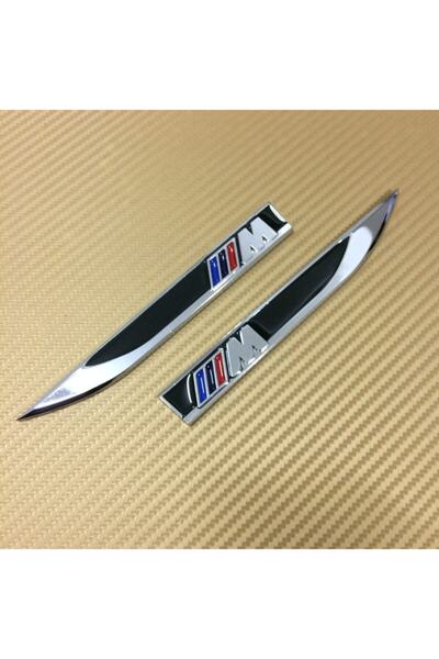 KSF Bmw M Siyah Metal Çamurluk Logo Amblem Paslanmaz Çelik