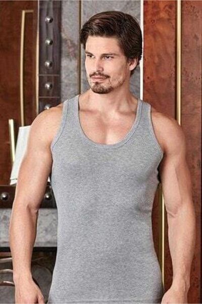 Berrak Men's White 6 Pack Classic Undershirt