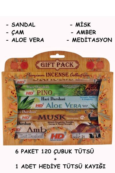 okçu hediyelik 120 Çubuk 6 Paket Kayık Hediyeli Oda Kokusu Hediye Paketli Tütsü