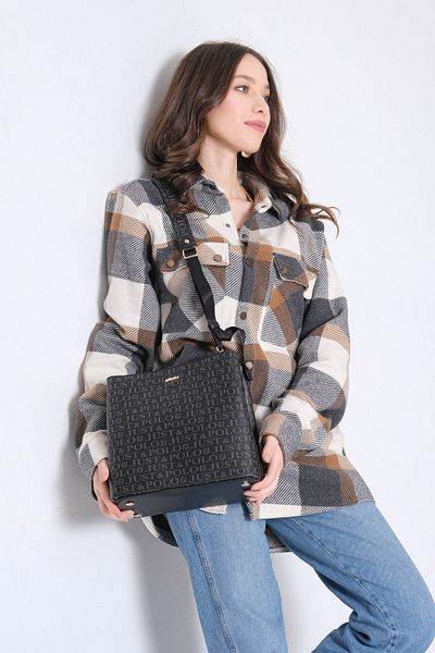 Just Polo Black Women's Hand and Shoulder Bag